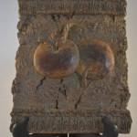 Tablet met afbeelding 2 appels (in relief)