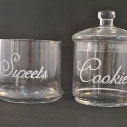 2 glazen potten (1 deksel) Sweets & Cookies