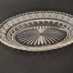 Glazen schaaltje (met stergravering) 18,5 x 15,5 cm