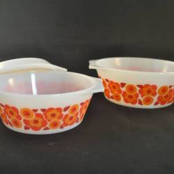 2 vuurvaste schaaltjes (vintage)