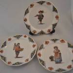 3 kleine wandbordjes 14 cm
