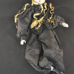 Pop, zwart met gouden stippen, 46 cm