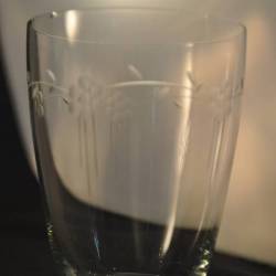 drinkglas, gegraveerd
