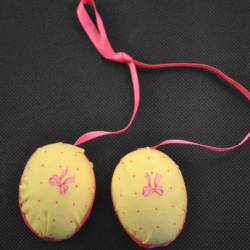 2 paaseieren (voor in de boom) 6 cm