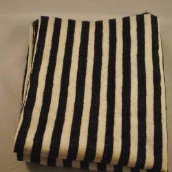 Lap stof, zwart/wit gestreept