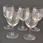 5 portglazen, kristal