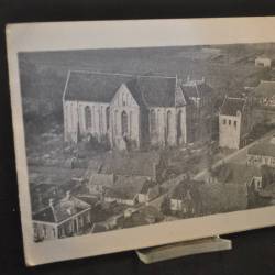 Kaart (luchtfoto) kerk/pastorie/toren Noordbroek