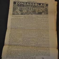 1 ex. Zondagsblad Nieuwsblad v.h. Noorden 3 april 1915