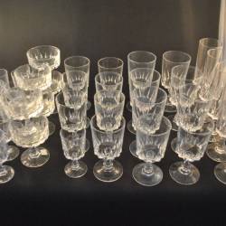 Glasservies, bleikristall, 38 delig