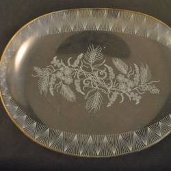 Schaal, glas, ovaal