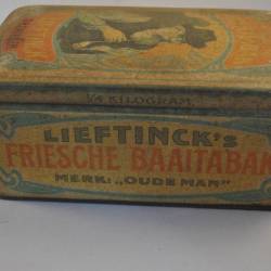 Tabaksblik Lieftinck's Friesche Baaitabak "Oude Man"
