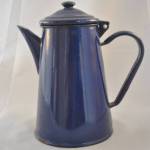 Emaille koffiekan, blauw