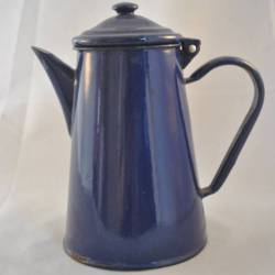 Emaille koffiekan, blauw