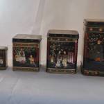 Set van 4 theeblikjes