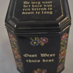 8-hoekig blikje (met spreuken), zwart