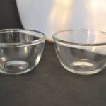 2 glazen schaaltjes, 12 cm