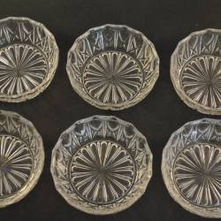 6 glazen schaaltjes, 10,5 cm