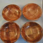 4 bamboe schaaltjes, 15 cm
