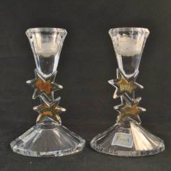 2 kaarsenstandaards voor Kerst (Evita crystal)