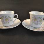 2 kop en schotels (Tirschenreuth), wit bloemetje