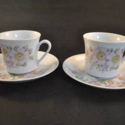 2 kop en schotels (Tirschenreuth), wit bloemetje