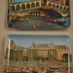 2 schaaltjes met stadsgezichten (kunststof), MB Melamine Italy