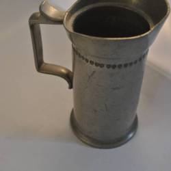 Antieke tinnen maatbeker,16,5 cm