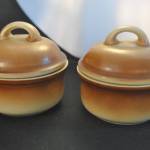 2 potjes met deksel, made in GDR