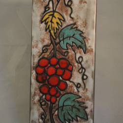 Wandplaquette "Rode vruchten", 11,5 x 29 cm