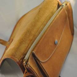 Vintage (schouder)tasje, leer