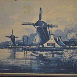 Blik, oud (met molens aan de Zaan?)