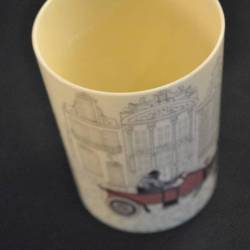 Vintage drinkbeker, kunststof (auto voor gevelrij)