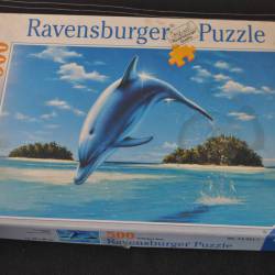 Puzzel 500 stukjes (Ravensburger)  Dolfijn"