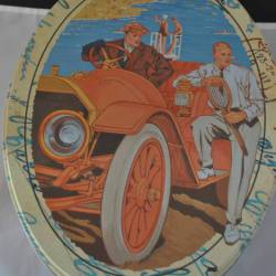 Ovale blikken trommel (14,5 x 32 cm)