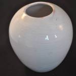Bol vaasje, wit keramiek, merkloos, 11 cm