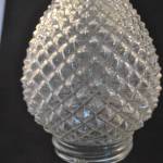 Glazen kap voor plafondlamp ("dennenappel")