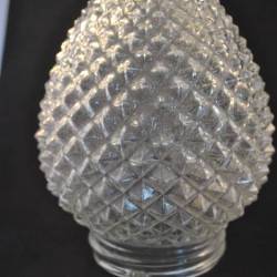 Glazen kap voor plafondlamp ("dennenappel")