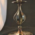 Kaarsenstandaard, verzilverd, 15 cm
