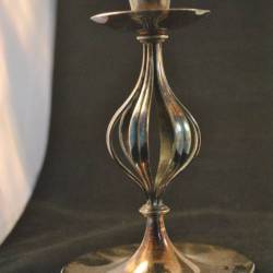 Kaarsenstandaard, verzilverd, 15 cm