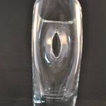 Vaas, glas (Krosno Poland) 25 cm