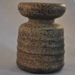 Vaasje, grijs/bruin met zwart, 12,5 cm (Mobach)